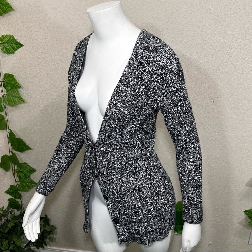 American Eagle, Gray Button-Down Knit Cardigan - image 6